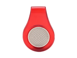Omni-clip De Gorra De Golf Con Marcador Magnético Desmontable Simple De Pu Para Marcar Posición Rojo