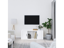Mueble Tv 100 x 35 x 40 cm Madera Procesada Blanco Brillo-Derivados