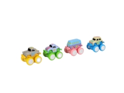 Juego De 4 Coches De Juguete Con Resortes De Dibujos Animados, Versión Q Alloy, Para Niños De 3 Años En Adelante.