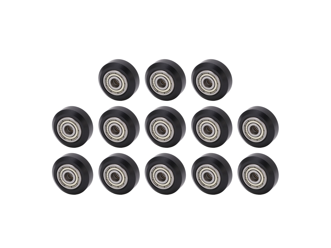 13 Piezas Rueda De Impresora 3d Polea De Acero Carbono Rodamiento Pom Accesorio Para Máquina Cnc