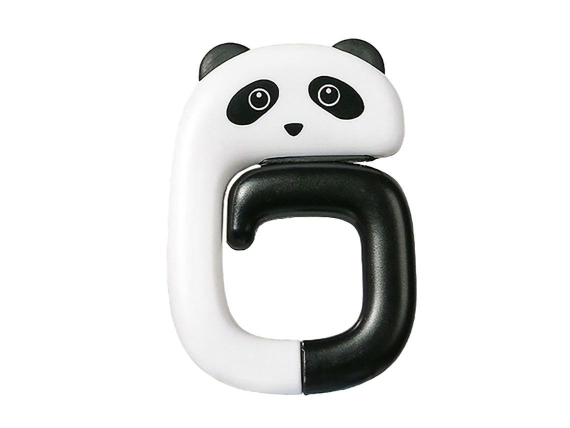 Gancho para mochila y auriculares para colocar debajo del escritorio, con un bonito diseño de panda, plegable y resistente.