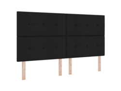Maison Exclusive - Cabecero Ajustable En Altura Con Cabecera Negro 180 Cm Tela