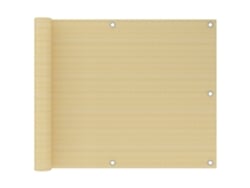 vidaXL Toldo para balcón HDPE beige 75x300 cm