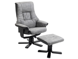 Sillón Reclinable Giro 360° Reclinación 135° Transpirable Gris