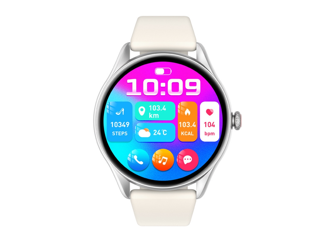 (plata)reloj Inteligente Con Pantalla De 1,43 Pulgadas, Monitorización De Frecuencia Cardíaca, Asistente De Voz Ia, Reloj Inteligente Bluetooth