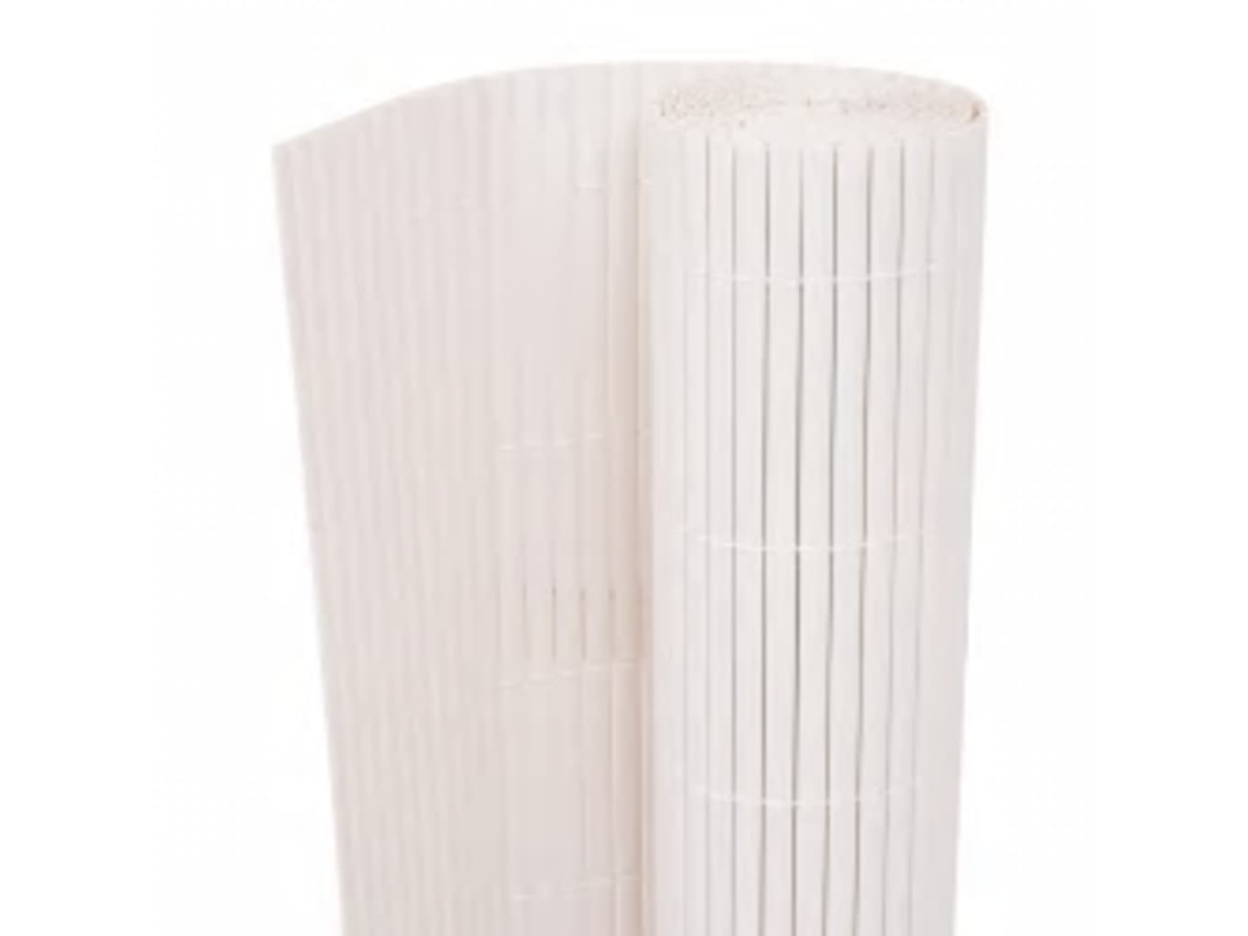 Valla de jardín de doble cara, 90 x 400 cm, color blanco, WSD694171, Lovely Home