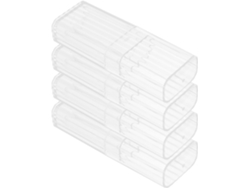 Almacenamiento Transparente Palillos Dientes Juego 4 Cajas Pequeñas Portátil Conveniente Oficina Organizador