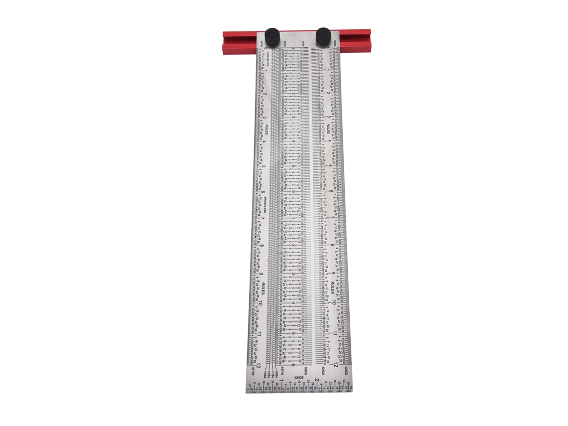 Escuadra En T De Acero Inoxidable 304 De 12 Pulgadas Para Carpintería Con Orificios De Marcado.