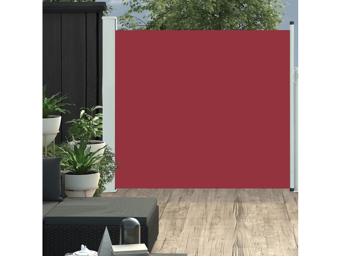 Toldo Exterior | Toldo Parasol | Toldo Lateral Retráctil De Jardín Rojo 170x300 Cm Wsd751604