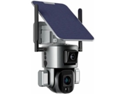 Cámara De Seguridad Doméstica 4k Wifi/4g Sim Inalámbrica Con Doble Cámara Y Energía Solar.