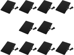 Juego De 10 Mini Pizarras Borrables De Pvc Con Clips Giratorios Dobles.