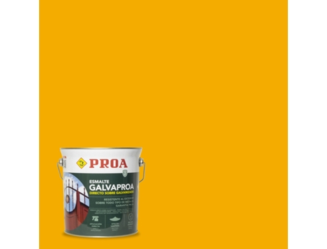 Esmalte directo sobre galvanizado Galvaproa Pintar galvanizado sin necesidad de imprimación Amarillo Grúas RAL 1028 4L
