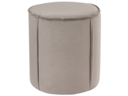 Puf Beliani Sedona de terciopelo crema 40x40x43