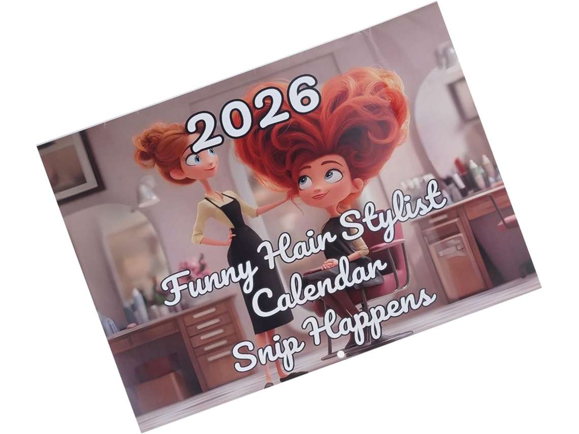 Calendario De Dibujos Animados 2026, Encuadernado En Rollo Doble