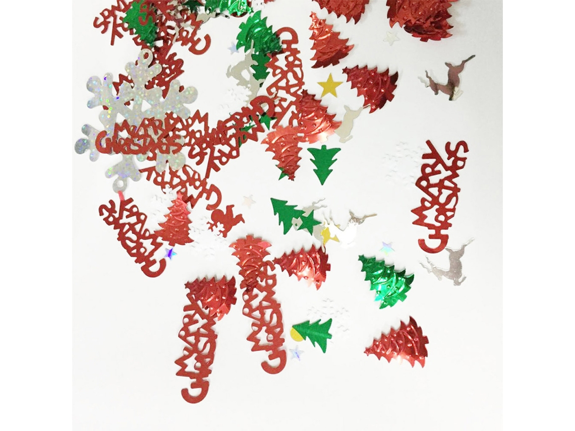 Confeti navideño para decoración de mesa con copos de nieve y Papá Noel RNEMITERY