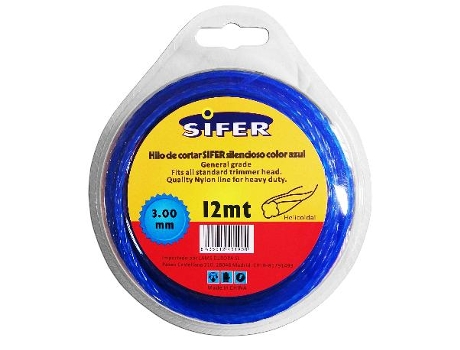 Sifer hilo desbrozadora azul silencio.helico.3.0mmx12 m 48222051