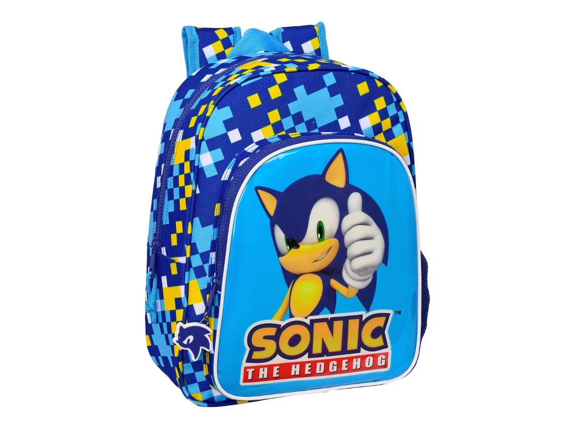 Mochila Escolar Sonic Speed 26 x 34 x 11 cm Azul