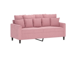 Sofá de 2 plazas terciopelo VIDAXL rosa (140 cm)
