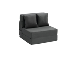 Sofá cama plegable 3 en 1 Succebuy, con 2 almohadas, gris oscuro, individual