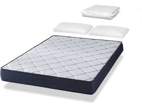 Pack Colchón + 2 Almohada viscoelástica 70x35 + 1 Protector Colchón 140x190 cm DORMALIT Laura (140x190 cm)