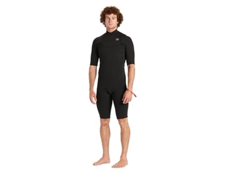 Terno de Neoprene Manga Curta com Zíper no Peito 202 Absolute Preto Lbillabong