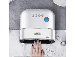 Lámpara secadora de uñas LED profesional SUNUV de 48 W con sensor automático y pantalla LCD para uso doméstico y en bicicletas eléctricas.