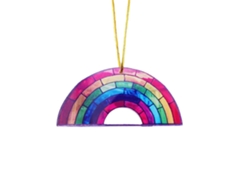 Atrapasol de vitral arcoíris, estilo boho primaveral