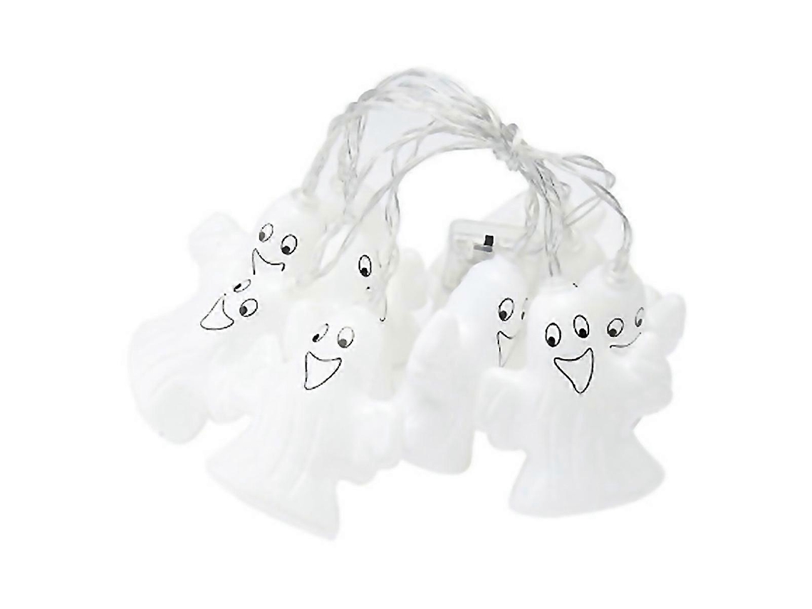 Guirnalda de luces de Halloween con forma de fantasma pequeño, 15 metros de luz nocturna con 10 LED. Rosewell