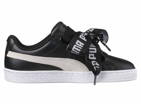 Zapatillas PUMA Basket Heart Safari DE Mujer (37.5 - Negro)