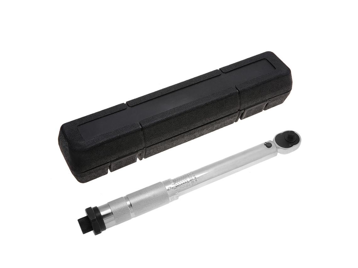 Llave dinamométrica reversible ajustable de 1/4" y 5 kg