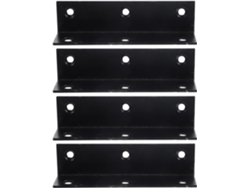 4 Soportes De Acero De 2 90° 100 Mm, Soportes Metálicos En Forma De L Negros