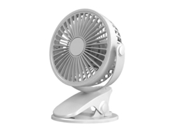 Ventilador Con Base De Carga Usb, Mini Ventilador De Mesa - Blanco