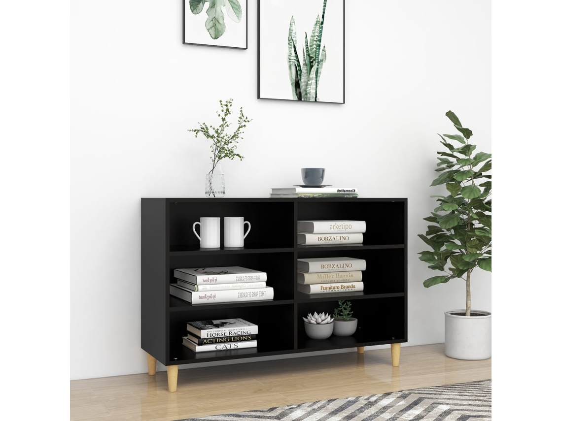 Lovely Home Aparador 103,5X35X70 Cm Contrachapado Negro