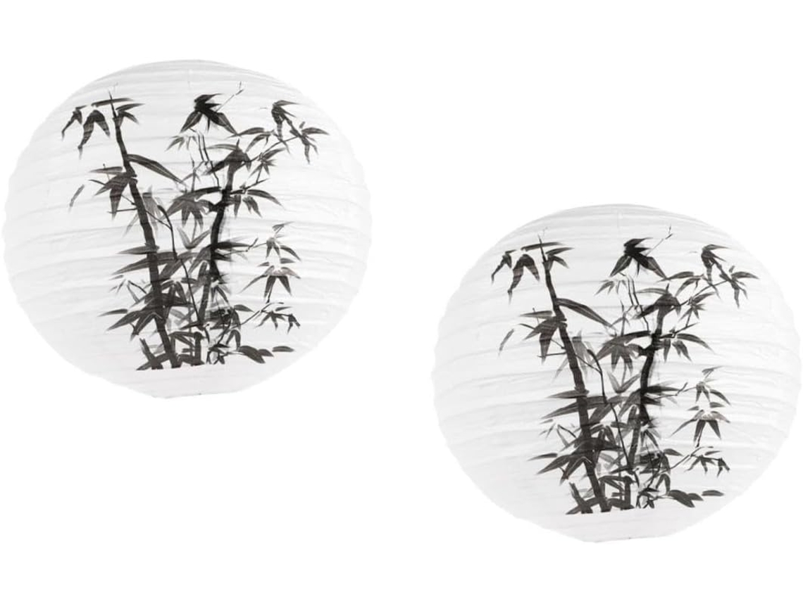 Juego de 8 faroles de papel decorativos y sencillos para decorar el hogar, con estampados. Gokoco