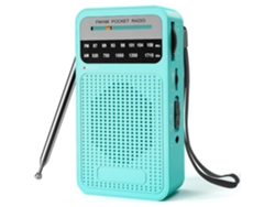 Radio portátil pequeña Mdug, radio FM/AM de transistores, pequeña radio alimentada por pilas AA.