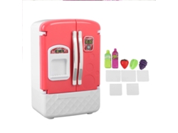 Mini geladeira para crianças, brinquedo de cozinha para brincar de faz de conta, eletrodoméstico infantil em miniatura para brincar de faz de conta.