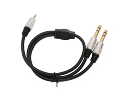 Cable Divisor En Y Profesional De 3,5 Mm A 6,35 Mm Para Guitarra, Equipos De Teatro Y Altavoces.