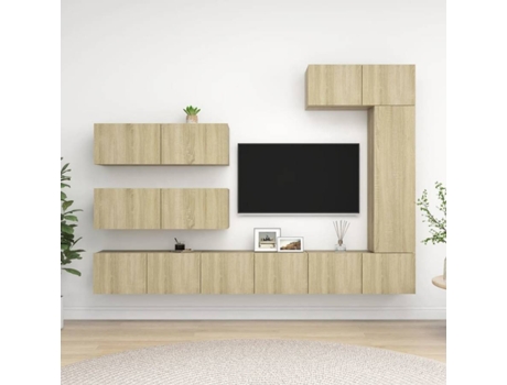 Conjunto 7 de muebles de salón VIDAXL roble Sonoma