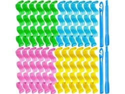 Kit De 24 Rizos Sin Calor Para Pelo Largo Y Medio Con 2 Ganchos Diy Para Rizos Naturales Bonitos Y Definidos