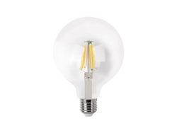 Bombilla LED Globo con Filamento Mate E27 G95 4w Transparente Frío