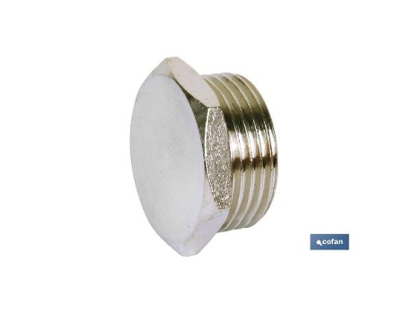 Tapon hex. rosca macho r-3/4 caja 5 unid.