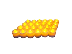 2026-nuevas Velas Led Sin Llama Yxh (casco Blanco, Luz Amarilla Cálida, No Parpadea) 24pcs Para Navidad