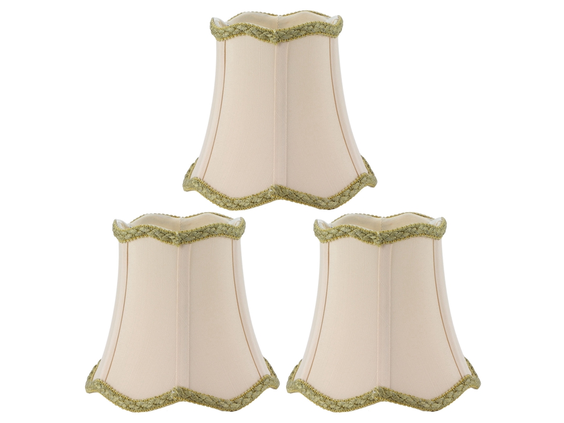 Rebe-3 Piezas Lámpara Moderna Estilo Europeo Clip-on E14 Toldo De Lámpara Accesorio Beige Para Hogar Decoración