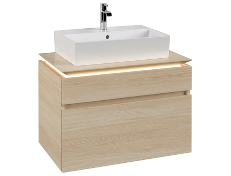 Módulo de lavabo Villeroy &amp Boch Legato B602 800x550x500mm lavabo central iluminación LED
