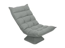 Poltrona De Relaxamento, Cadeira De Leitura – Giratória, 62 Cm X 70 Cm X 95 Cm, Cinza-claro