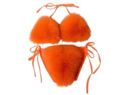 Conjunto de bikini de dos piezas para mujer, modelo 2026, con top triangular y tira ajustable de pelo sintético.