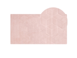 Alfombra BELIANI Thatta de Poliéster Rosa 80x150
