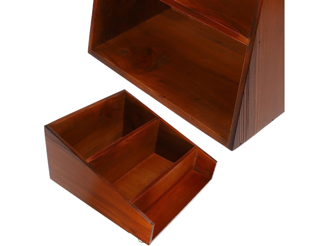Estantería Multifuncional De Madera De 3 Niveles, Organizador De Escritorio Compacto