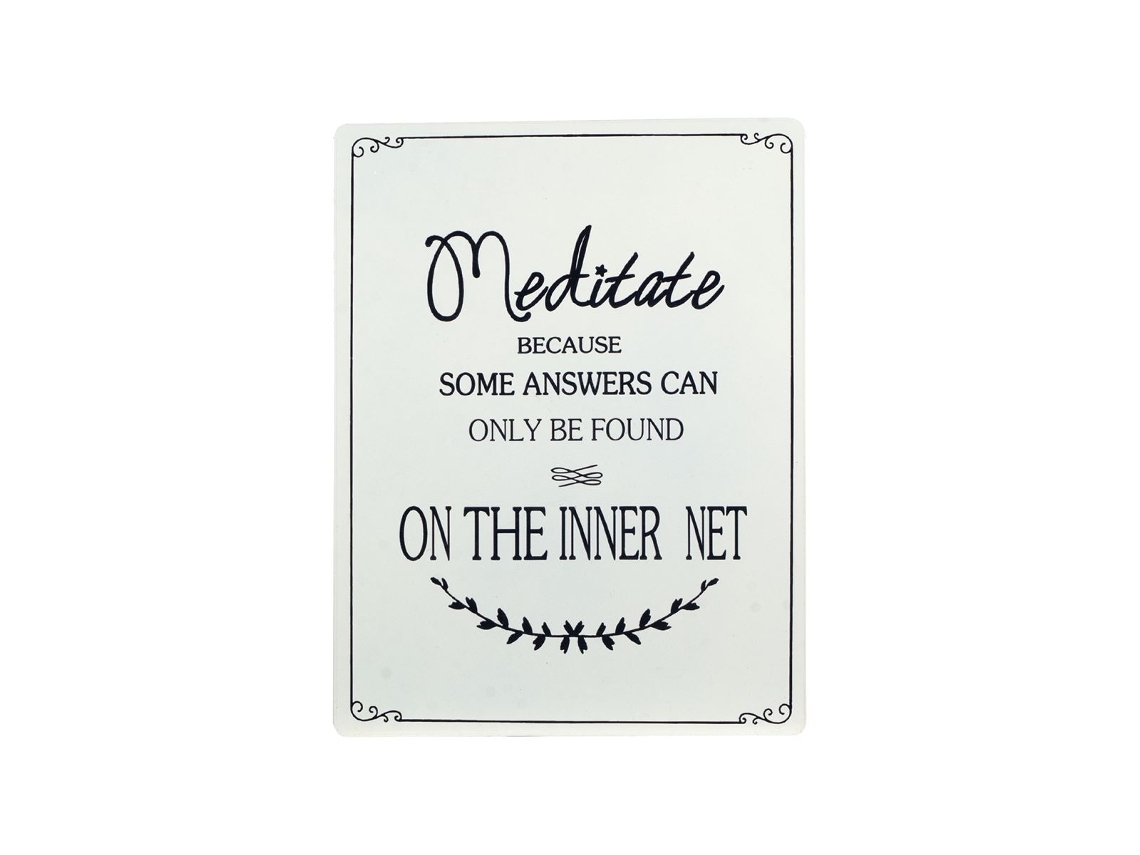 Placa Pared Meditate Adorno Pared Placas Metal Colección Industrial Signes Grimalt BY SIGRIS