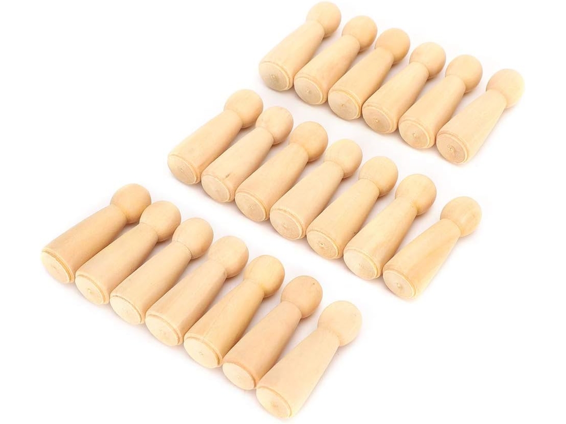 Muñecas de tobillo de madera Sahgsa, kit de pintura creativa, decoración del hogar, bricolaje. SFUSHOS